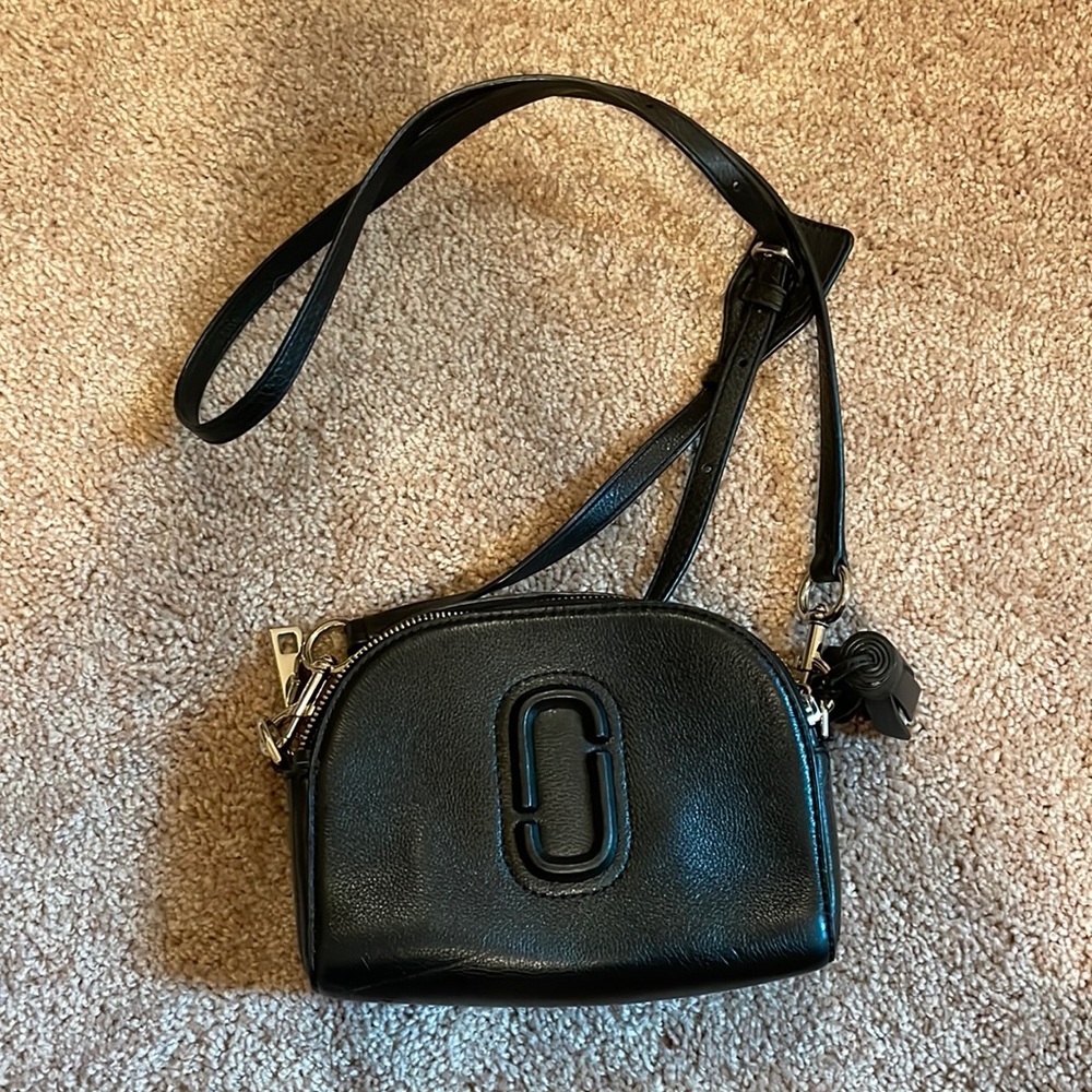 Marc Jacobs black leather crossbody with tassel